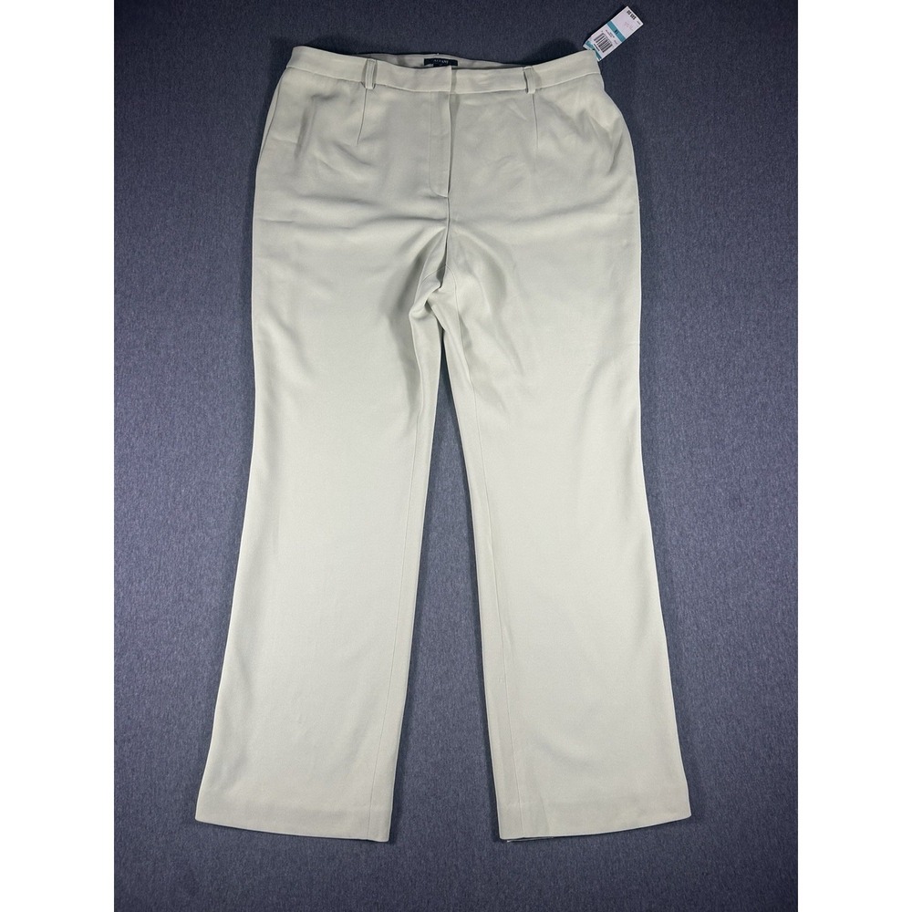 NWT Alfani Women's Size 16 Beige Lined Triacetate Blend‎ Casual Dress Pants